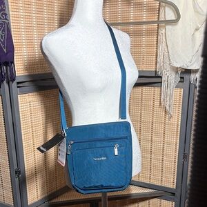 Baggallini Teal Pocket Crossbody Bag with RFID